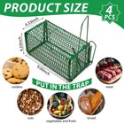 Qualirey 4 Pcs Humane Rat Trap Chipmunk Squirrel Cage 4 33 X Green