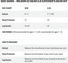 Wilson Ez Gear 2 0 Catcher   s Gear Kit - Black  Small medium