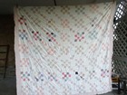 Antique Appalachian Patchwork Quilt Top Cotton Feedsack Fabrics 76x80