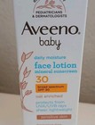 Aveeno Baby Daily Moisture Face Mineral Sunscreen Spf 30 Sensitive 1 5 Fl Oz