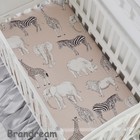 Crib Bedding Set For Girls Or Boys  Jungle Safari Animals Pattern  100  Perca   