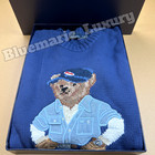 Polo Ralph Lauren Navy Blue Polo Bear Graphic Crewneck Sweater Men s Size Xl