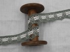 French Antique Bobbin Lace Trim Cotton Green Dentelle Du Puy En Velay Vintage