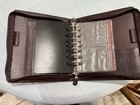 Franklin Covey Brown Leather Zipper Close Ring Binder- Classic Size 
