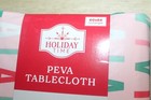 Christmas Peva Tablecloth - Holiday Time- New - Fa La La Or Santa