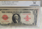  1 1923 Us Note Legal Tender Red Seal    Pcgs Very Fine 30  Currency