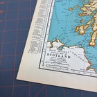 Map Of Scotland 1940s Original Atlas Map