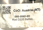Rad D220 Ballon 080-0565-00 Coo  Austria Replacement Wheel