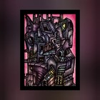 Ooak Aceo Original Artwork  station  4  Abstract Surreal Outsider Art Watercolor
