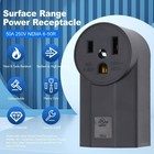 Nema 6-50r Receptacle 250v 50a Surface Mount Power Outlet 2-pole 3-wire Ul