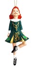 Kurt Adler Christmas Ornament Celtic Irish Step Dancer Emerald Green Dress