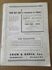 1946 Shaw   Davis Jewelry Catalog Diamonds Watches  rare  Victory Catalog