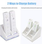    new Rechargeable Battery Packs With Charger For Wii   Wii U Remote Controller