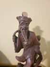 Antique Vtg  Chinese Asian Hand Carved Wooden Figure Old Man Japanese For Repair