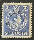Travelstamps   St  Lucia Stamps Sc  141 - 7 Cent Kgvi 12 1 2p - Mint Moglh