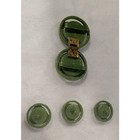Vintage Green Lucite Belt Buckle And Buttons Set Art Deco Mid Century 5pc