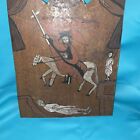Antique Mexican Tin Retablo Santiago Matamoros   Saint James 15x11   