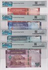 Jordan Set 4  5 10 20 50 Dinars 2022 P 40 41-43  Superb Gem Unc Pmg 65 66 67 Epq