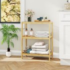 Bamboo Bathroom Shelf  Multifunctional Storage Shelf  3-tier