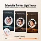 12  Led Lighted Vanity Makeup Mirror Round 3 Color With 5x Magnifying Mirror