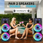 Dual 12  Portable Bluetooth Speaker Loud With Bass Rgb Party Lights Mic Remote
