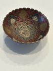 Hand Painted And Carved Brass bronze  Bowl 4 5   x4 5   x1 5   