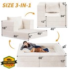 Cansunna Futon Sofa Bed Sleeper Convertible Floor Couch No Assembly