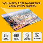 25 Pack Self Adhesive Laminating Sheets  9 X 12 Inch  Clear Sticker Laminate She