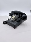 Vintage Western Electric 302 Rotary Desk Phone Black Bakelite Bell System 1940s 