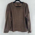 Barefoot Dreams Luxechic Tucked Sweatshirt Java Large
