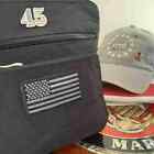 Black   Grey Usa Flag Patches  2-pack  American Embroidered Iron On Appliques