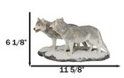 Winter Woodlands Moon Twilight Romance Arctic Snow Wolf Couple Figurine 11 5 l