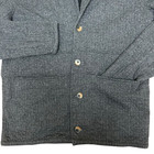 Billy Reid Cardigan Sweater Men Med Gray Cotton Shawl Collar Button Sweatshirt