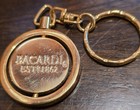 3    Bacardi Gold Tone Bat Logo Pendant Key Chain Drinkers Spinner Fidgit Gift