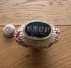 Chinese Style Red Cinnabar Effect Snuff Bottle Carved Figures - Damaged Stopper