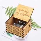 Hand Cranked Wooden Music Box Mom dad To Daughter -you Are My Sunshine Usa Stock