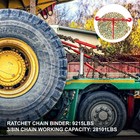 Vevor Ratchet Load Binder Chain And Binder Kit 3 8 -1 2   10  Chains Hauling