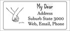 1000 Personalised Return Address Label Barcode Adhesive Custom Sticker 56x25mm