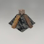 Mexican Onyx Pyramid Paperweight     Chichen Itza Souvenir     Polished Stone