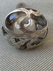 Art Nouveau Sterling Silver Overlay Glass Perfume Bottle Stopper  no Bottle 