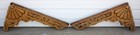 Huge Antique Pair East Lake Pine Wood Architectural Corbels Brackets Fancy 53x26