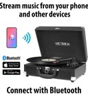Vintage 3-speed Bluetooth Portable Suitcase Record Player With Built-in Speak   