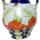 Set 2 - Gorgeous Hand Painted   Gilded Porcelain Vintage Ornate Floral Vases