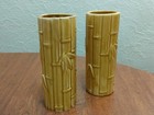 Vintage Orchids Of Hawaii Japan R-6 Tiki Bamboo Ceramic 7  Mug Set Of 2