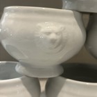 New Cac China Set Of 6  Lion Head Oven Safe Soup Bowls White Porcelain