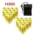 14500 Battery 2500mah Li-ion 3 7v Rechargeable Batteries Cell For Flashlight Lot