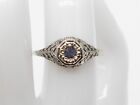 Antique 1920  1800  15ct Natural Aaa    Alexandrite 18k White Gold Filigree Ring