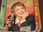 Vintage Red Haired Lady  Coca Cola Metal Serving Tray