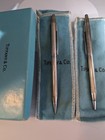 Tiffany Vintage Sterling Pen And Pencil Set W  Bags In Original Box  Never Used