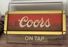 Vintage 1988 Coors On Tap Light Up Beer Sign Edgelit Sign